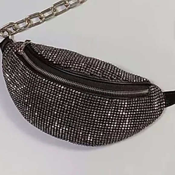 EDGY CHAIN LINK CROSSBODY HANDBAGZ▪︎Slate - Picture 13 of 17
